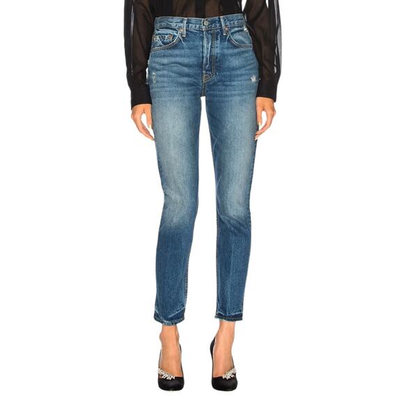 GRLFRND Karolina distressed skinny leg high rise jeans Close To You Sz 23 P NEW - Picture 2 of 8